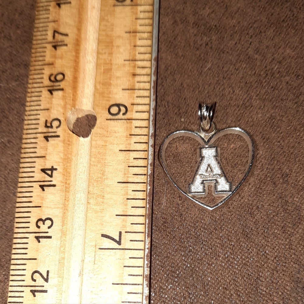 Sterling Mountaineers heart pendant NCAA North Carolina - Picture 7 of 8